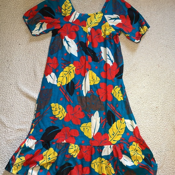 Island Vibrations Made in Hawaii Vintage Cotton MuMu Dress - Picture 4 of 8